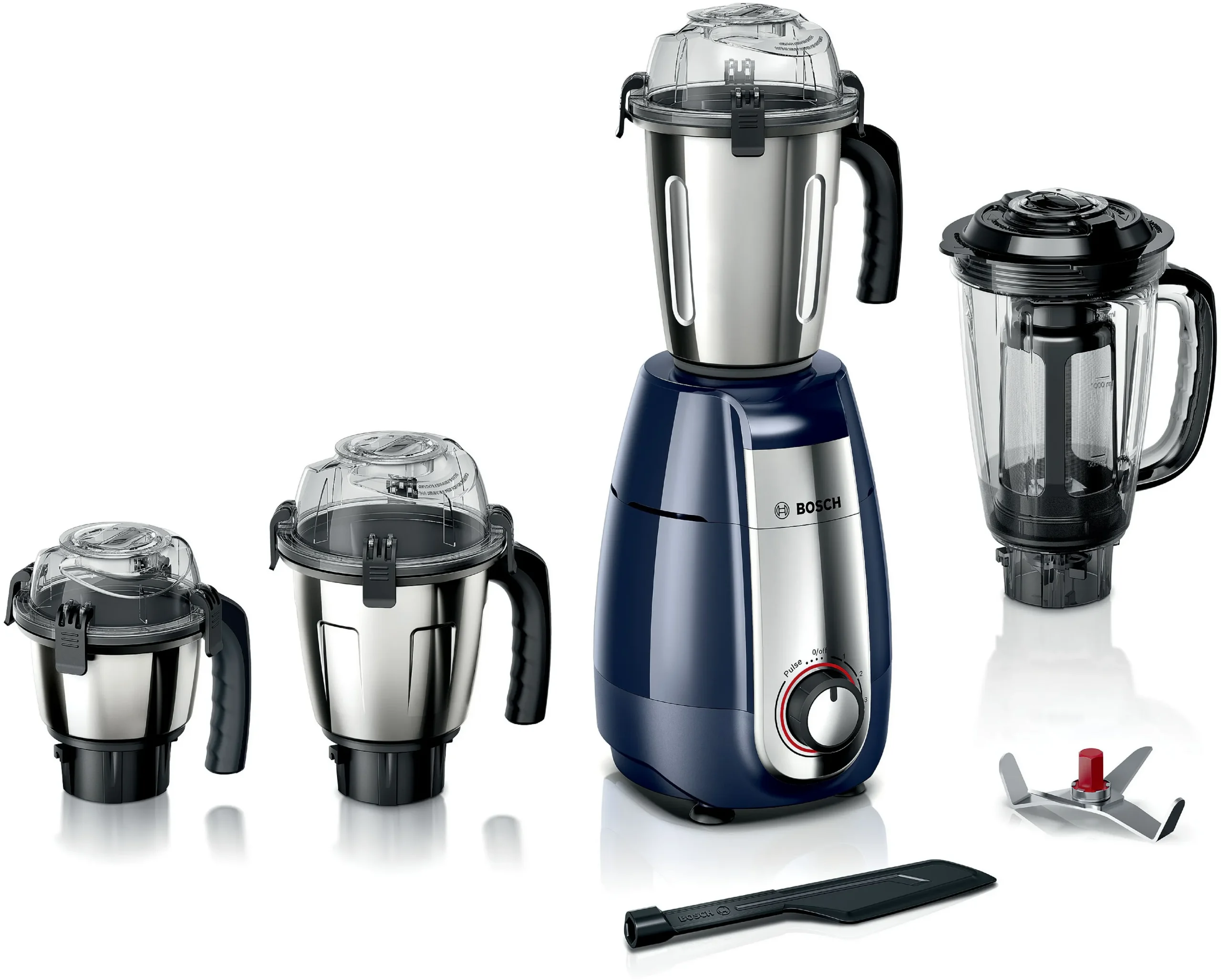 1 Bosch TrueMixx Style Mixer Grinder MGM6642DIN 750 W (Dark Blue) - Image 1