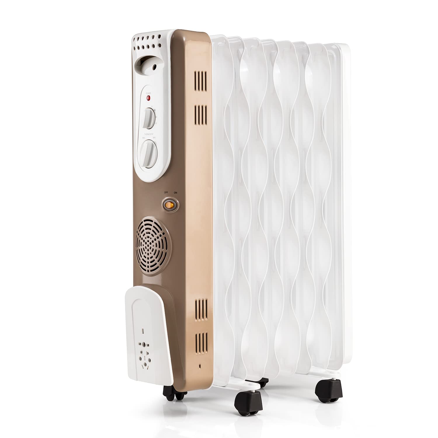 1 USHA 3609FS PTC 2000-Watt Oil Filled Radiator 9 fin (White) - Image 1