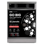 IFB 16 Place Settings Hot water wash Freestanding Dishwasher (Neptune SX16, Pearl Grey, InBuilt Heater with Turbo Drying, Perfect for Indian Utensils)