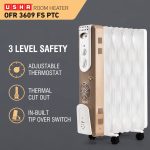 USHA 3609FS PTC 2000-Watt Oil Filled Radiator 9 fin (White) - Image 4