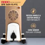 USHA 3609FS PTC 2000-Watt Oil Filled Radiator 9 fin (White) - Image 5