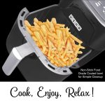 USHA Ichef Air Fryer 4.5L, 10 In 1 Functions: Air Frying, Baking, Roasting, Grilling, Thawing, Slow, Toasting And Air Drying |Turbo Air Circulation|Oil Free Cooking (Black), 1350 Watts - Image 5