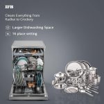 IFB 16 Place Settings Hot water wash Freestanding Dishwasher (Neptune SX16, Pearl Grey, InBuilt Heater with Turbo Drying, Perfect for Indian Utensils) - Image 5