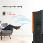 Orient Electric Ultimo 88L Desert Air Cooler For Home | Densenest Honeycomb Pads For Extra Cooling | Ice Chamber & High Air Delivery | Auto-Fill Feature | Inverter Compatible | Grey And Orange - Image 6