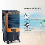 Orient Electric Ultimo 50L Desert Air Cooler with Densenest Honeycomb pads, Ice chamber & High Air Delivery | Desert Cooler for home (Grey and Orange) - Image 2