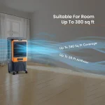 Orient Electric Ultimo 50L Desert Air Cooler with Densenest Honeycomb pads, Ice chamber & High Air Delivery | Desert Cooler for home (Grey and Orange) - Image 3