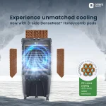 Orient Electric Tornado 88L Desert Air Cooler for home | Densenest Honeycomb Pads | Fully Collapsible Louvers, Inverter Compatible | High Air Delivery | 1 Year Warranty by Orient | Dark Grey - Image 3