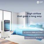 Orient Electric Knight 70L Desert Air Cooler with Densenest Honeycomb pads, Ice chamber, Dust Filter & High Air Delivery | Desert Cooler for home (Grey) - Image 3