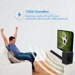 PHILIPS Audio TAB4218/94 2.1Ch 120W Bluetooth Soundbar with Rich Bass, 3 EQ Modes, Multi-Connectivity Option with Supporting USB, HDMI(ARC), Optical, Coaxial & Aux-in (Black) - Image 2