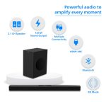 PHILIPS Audio TAB4218/94 2.1Ch 120W Bluetooth Soundbar with Rich Bass, 3 EQ Modes, Multi-Connectivity Option with Supporting USB, HDMI(ARC), Optical, Coaxial & Aux-in (Black) - Image 3