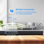 PHILIPS Audio TAB4218/94 2.1Ch 120W Bluetooth Soundbar with Rich Bass, 3 EQ Modes, Multi-Connectivity Option with Supporting USB, HDMI(ARC), Optical, Coaxial & Aux-in (Black) - Image 4