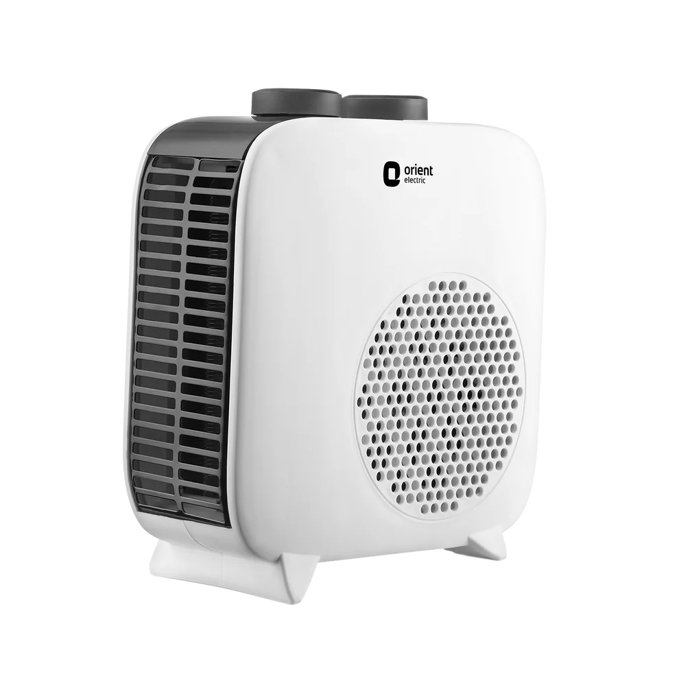 2 Orient Electric Glint Room Heater for Home | Dual Heating Mode (1000/2000 Watts) | Overheat Protection | Dual Placement | 5 Level Safety Protection | Electric Fan Heater for Winter | Pack of 1 - White - Image 1