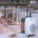 Orient Electric Glint Room Heater for Home | Dual Heating Mode (1000/2000 Watts) | Overheat Protection | Dual Placement | 5 Level Safety Protection | Electric Fan Heater for Winter | Pack of 1 - White - Image 3