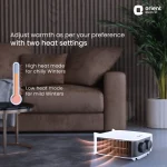 Orient Electric Glint Room Heater for Home | Dual Heating Mode (1000/2000 Watts) | Overheat Protection | Dual Placement | 5 Level Safety Protection | Electric Fan Heater for Winter | Pack of 1 - White - Image 5