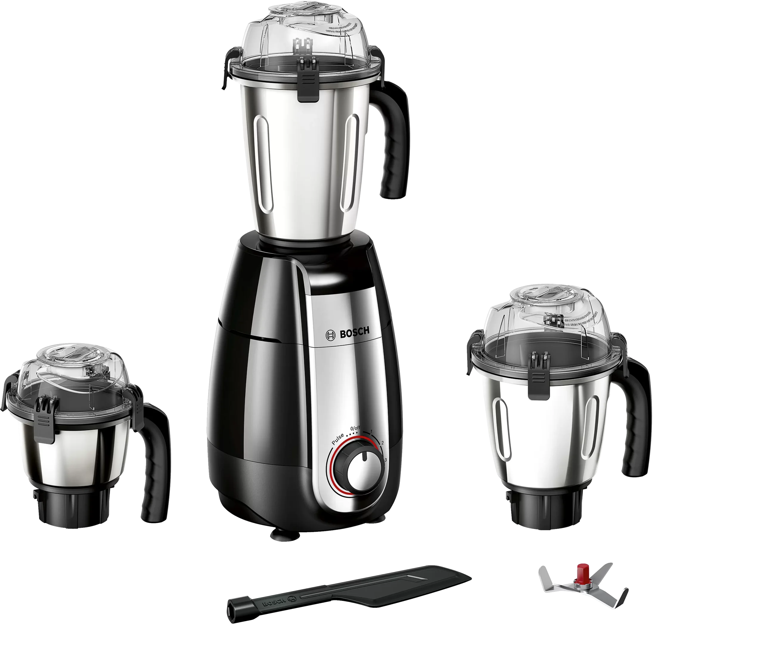 2 Bosch TrueMixx Pro Mixer Grinder MGM6632MIN, 750W 3 Jars (Black) - Image 1