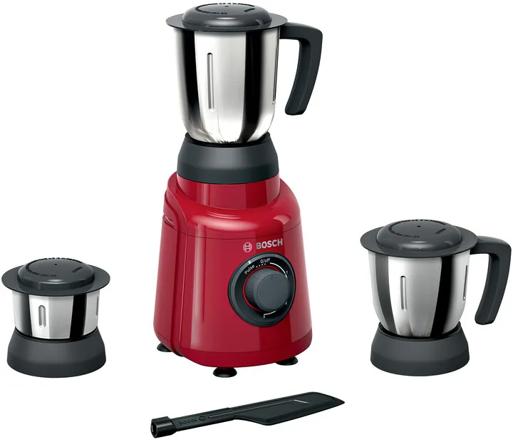3 Bosch TrueMixx Joy Mixer Grinder 500 Watt, Red, 3 Jars - MGM2133RIN - Image 1
