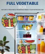 Lloyd 92 L Direct Cool Single Door 1 Star Refrigerator with Dedicated Freezer Section Big Bottle StorageFull Vegetable Box (Grey Metallic) - Image 12