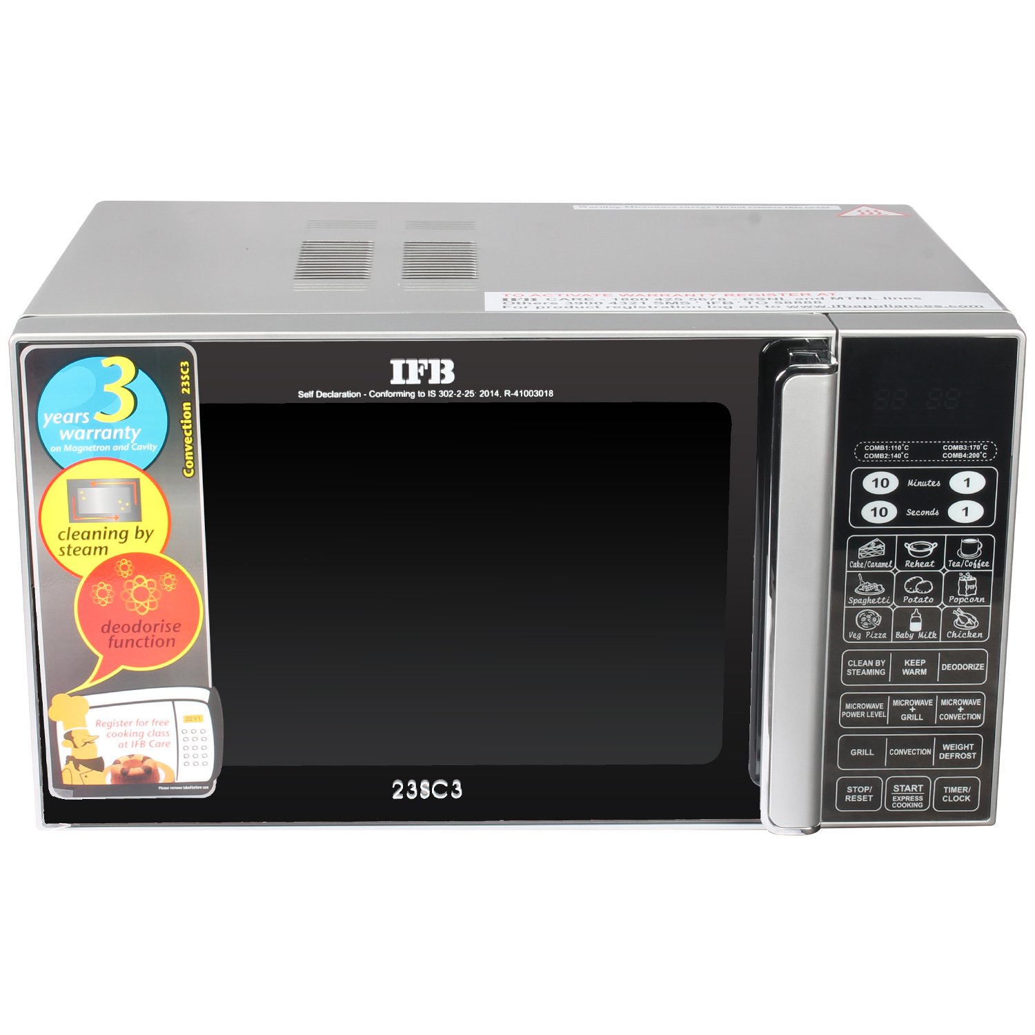 3 IFB 23 L Convection Microwave Oven (IFB 23SC3, Silver) - Image 1