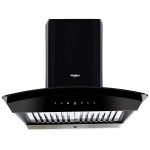 Whirlpool 60cm 1200 m3/hr Autoclean Baffle Filter Kitchen Chimney with 10 Years Warranty on Motor and 5 Years Comprehensive | CG 601 HAC HOOD | Touch Control with Gesture Control | Black