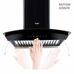 Whirlpool 60cm 1200 m3/hr Autoclean Baffle Filter Kitchen Chimney with 10 Years Warranty on Motor and 5 Years Comprehensive | CG 601 HAC HOOD | Touch Control with Gesture Control | Black - Image 3