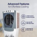 USHA Striker 70SD1 Desert Air Cooler for Home with Powerful Airflow, 3-Side Honeycomb Pads, 11m Air Throw & Inverter Compatibility (70L, White) - Image 6
