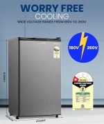 Lloyd 92 L Direct Cool Single Door 1 Star Refrigerator with Dedicated Freezer Section Big Bottle StorageFull Vegetable Box (Grey Metallic) - Image 7
