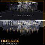 Whirlpool 90cm 1600 m3/hr Filterless Autoclean Kitchen Chimney with 11 Years Warranty on Motor and 5 Years Comprehensive | Made In India | CGFL PRO 904 HAC BK HOOD | Touch + Gesture Control | Black - Image 3