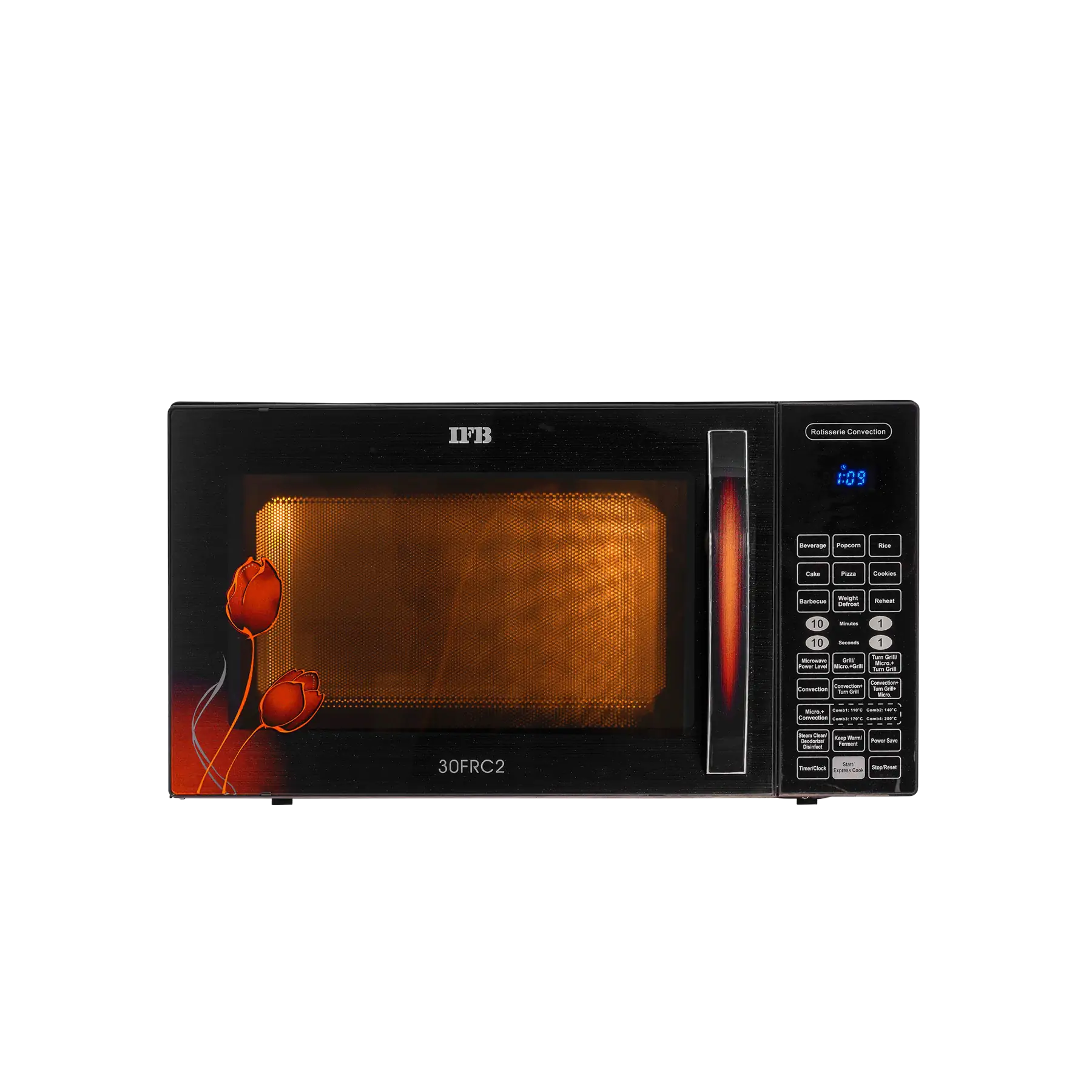 4 IFB 30 L Convection Microwave Oven (30FRC2, Floral Pattern) (Black), STANDARD - Image 1