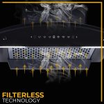 Whirlpool 60cm 1600 m3/hr Filterless Autoclean Kitchen Chimney with 11 Years Warranty on Motor and 5 Years Comprehensive | Made In India | CGFL PRO 604 HAC BK HOOD | Touch + Gesture Control | Black - Image 3