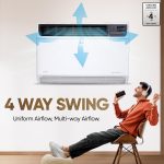 LG 1.5 Ton 3 Star DUAL Inverter Window AC (Copper, Convertible 4-in-1 cooling, 4 Way Air Swing, HD Filter, UW-Q18WUXA, White) - Image 6