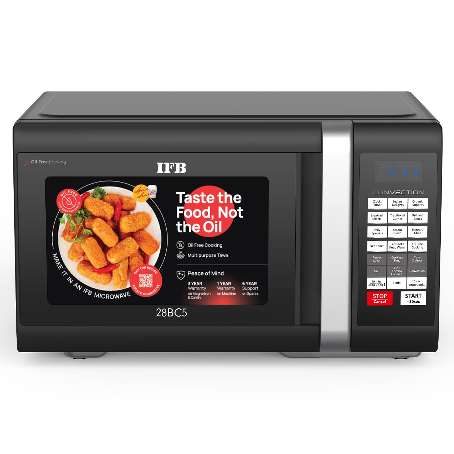 g IFB 28 L Convection Microwave Oven (28BC5, Black) - Image 1
