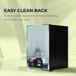 Haier 100 L 2 Star Direct Cool Single Door Mini Bar Refrigerator with Chiller Freezer Box, LED Light for Clear View, Lock & Key and Easy Clean Back (HRD-1252KSA, Black Steel, 2026 Model) - Image 7