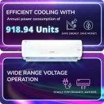 Voltas Split Air Conditioner, 1.5 Ton, 3 Star - 183INV Vertis AI Zest Gold - Image 14