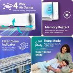 ‎Voltas 1.45 Ton 3 Star Inverter Split AC (Copper, 6-in-1 Adjustable Mode, Sleep Mode, Anti-dust Filter with Anti-Microbial Coating, 183INV Vertis Plush, White) - Image 11