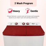 Akai 7 Kg, 5 Star, Semi Automatic Top Loading Washing Machine (AKSA-70DRP) Red - Image 2