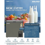 Voltas Convertible Deep Freezer, 2 Star, Single Door, Top-Open, Grey, CVF191SA3-P-GE (2026 Model) - Image 2