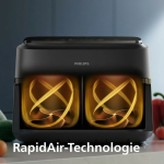 Philips 1000 Series Airfryer Double Drawer with Removable Divider - 7.1L, RapidAir Technology, 10 Cooking Modes, 90% Less Fat, Compact Design, HomeID Application (NA154/00) - Image 7