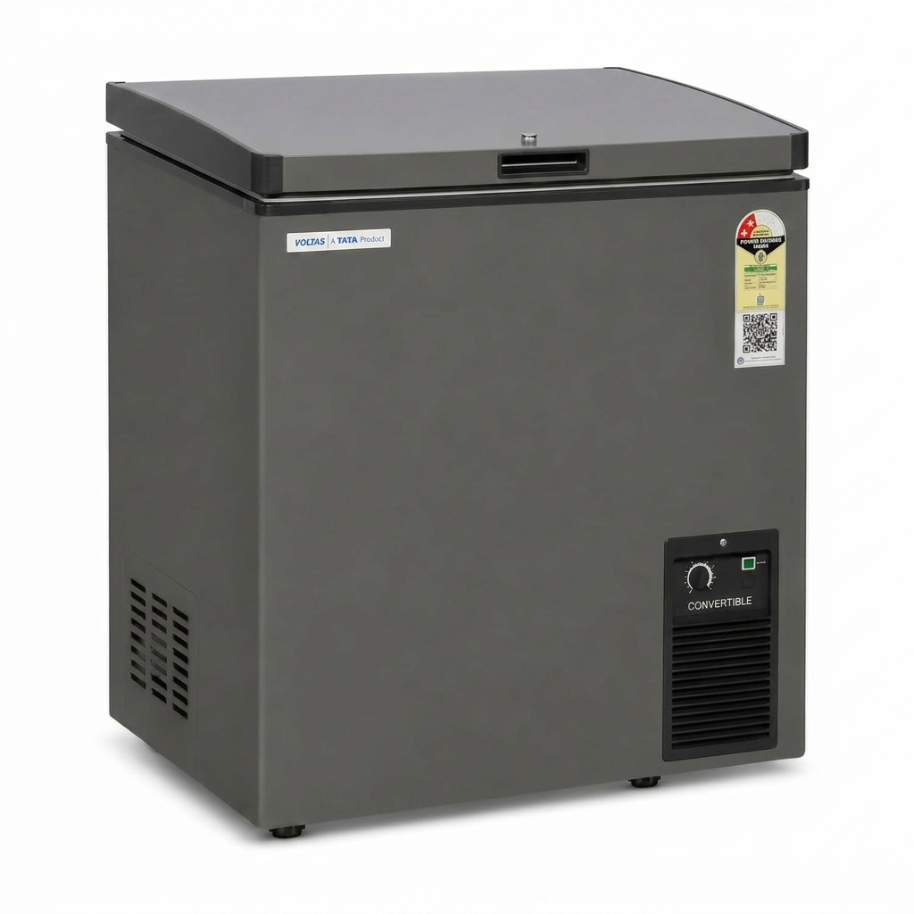 Gemini_Generated_Image_l8zq5ql8zq5ql8zq Voltas Convertible Deep Freezer, 2 Star, Single Door, Top-Open, Grey, CVF191SA3-P-GE (2026 Model) - Image 1
