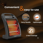 Havells Bero Quartz Room Heater 800 Watt Black - Image 3