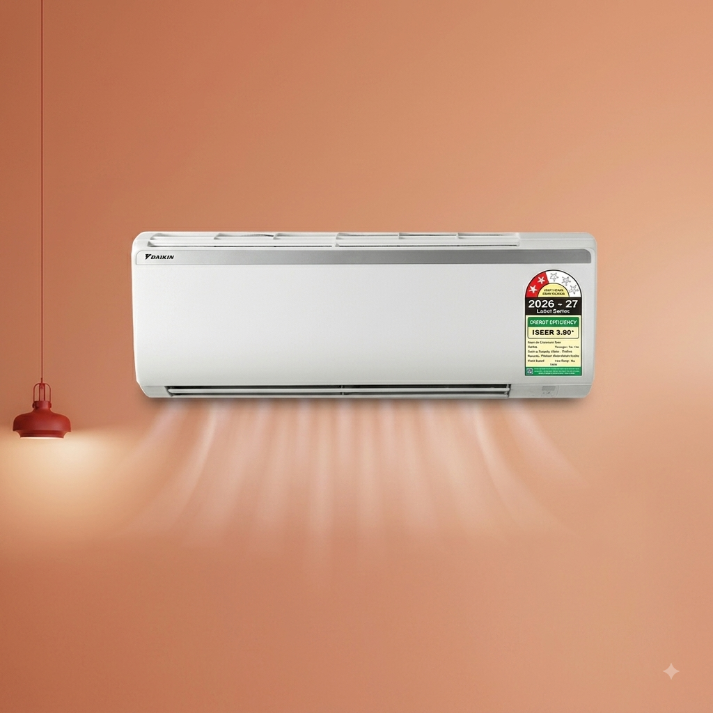 Gemini_Generated_Image_whenwewhenwewhen Daikin 1.5 Ton 2 Star, Fixed Speed Split AC (Copper, PM2.5 Filter, FTQ50XV16, White) - Image 1