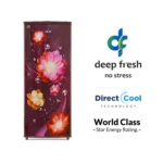 Akai 230L, 1 Star, Single Door Direct Cool Refrigerator (Continious Flower Wine) (AKDD2502-PCFW) - Image 2