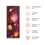 Akai 230L, 1 Star, Single Door Direct Cool Refrigerator (Continious Flower Wine) (AKDD2502-PCFW) - Image 3