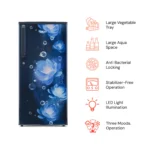 Akai 215L, 1 Star, Single Door Direct Cool Refrigerator (Continious Flower Blue) (AKDD2352-PCFB) - Image 3