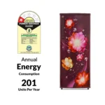Akai 230L, 1 Star, Single Door Direct Cool Refrigerator (Continious Flower Wine) (AKDD2502-PCFW) - Image 4
