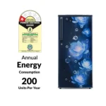 Akai 215L, 1 Star, Single Door Direct Cool Refrigerator (Continious Flower Blue) (AKDD2352-PCFB) - Image 4