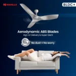 Havells Stealth Air BLDC+ Ceiling Fan 1200 mm Mist - Image 4