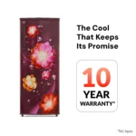 Akai 230L, 1 Star, Single Door Direct Cool Refrigerator (Continious Flower Wine) (AKDD2502-PCFW) - Image 5
