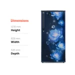 Akai 215L, 1 Star, Single Door Direct Cool Refrigerator (Continious Flower Blue) (AKDD2352-PCFB) - Image 6