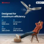 Havells Stealth Air BLDC+ Ceiling Fan 1200 mm Slate - Image 7