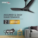 Havells Stealth Air BLDC+ Ceiling Fan 1200 mm Matt Black - Image 9
